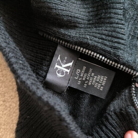 Calvin Klein Blokecore Bloke Merino Wool Preppy Old Money Marina Sweatshirt L - Picture 5 of 8